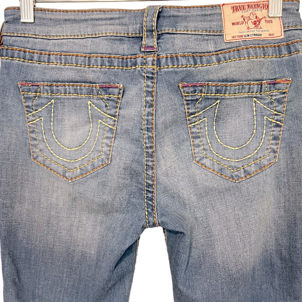NWOT True Religion slim straight jeans. - Picture 7 of 7